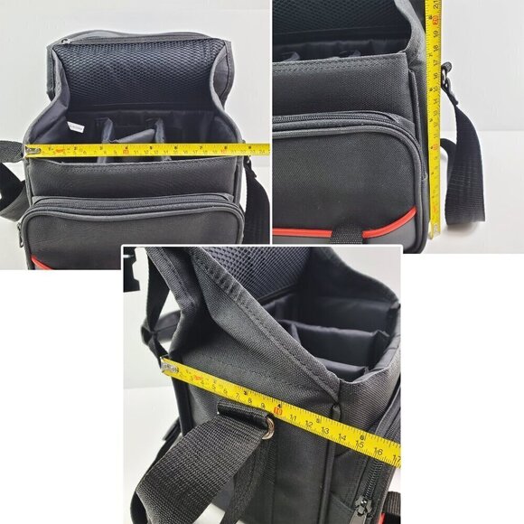 Canon Camera Bag Shoulder Mid-Size Canvas Padded Divider Compartments Strap - Picture 5 of 12